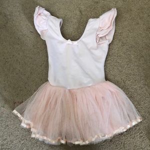 Pink Dancina Leotard with built in tutu size 4